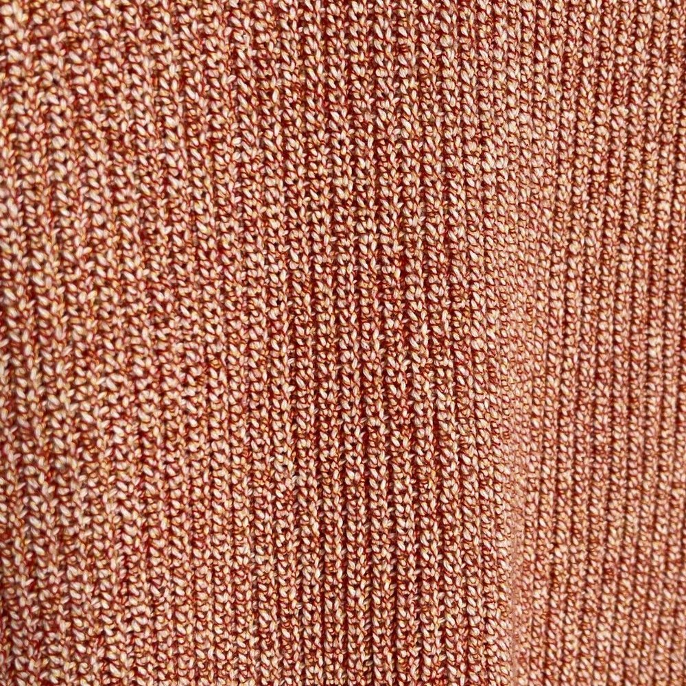 SOLD Country Road Orange Multi Knit Tank Top Size L Sleeveless V Neck Casual - Picture 7 of 13